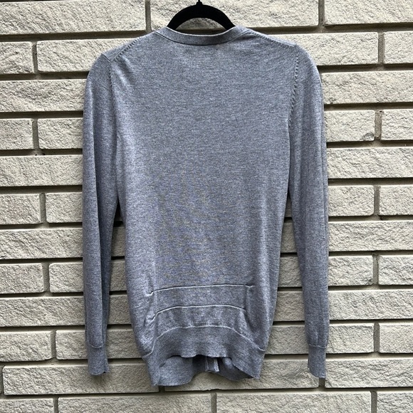 Alpha Massimo Rebecchi Wool/Angora/Cashmere Blend Grey Cardigan Sz S - Picture 9 of 10